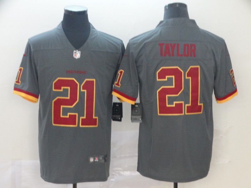 Men Washington Redskins 21 Taylor 2019 Vapor Untouchable Nike Gray Inverted Legend NFL Jerseys